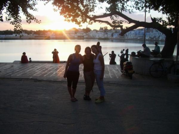 Pushkar sunset over the sacred lake