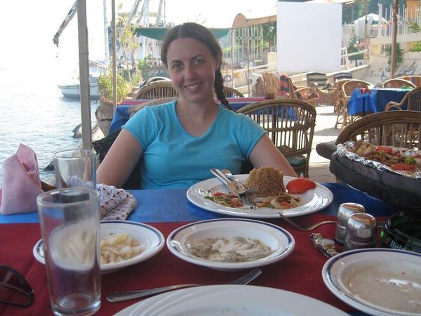 Having lunch on the Nile