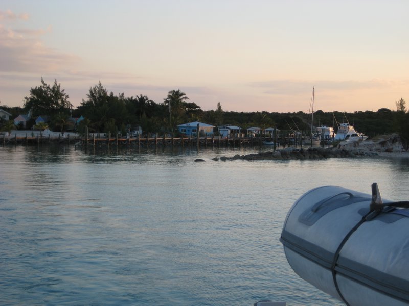Leaving Rum Cay at Dawn