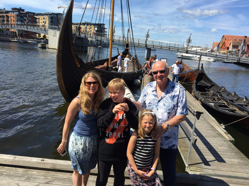 Happy Family at Viking Ship