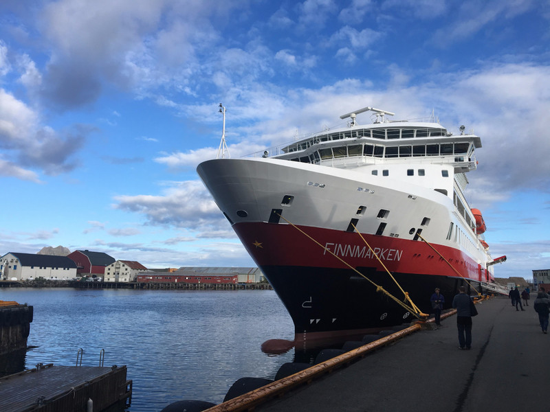 One of the Hurtigruten Coastal Ferries