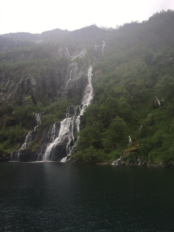 Waterfall in Trollfjord