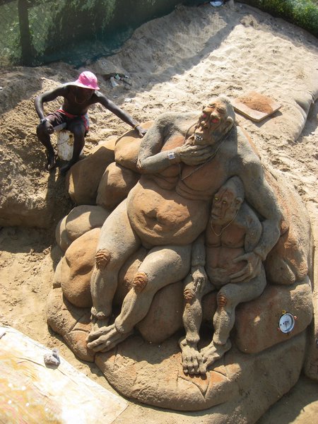 Sand sculptures in Durban