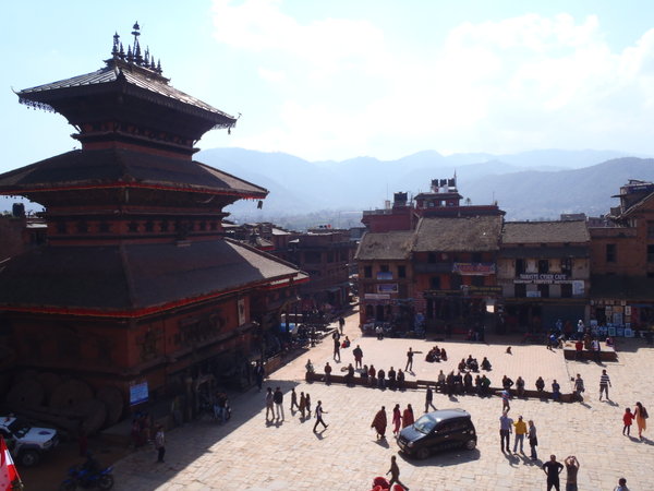 View over a square in Bhaktapur