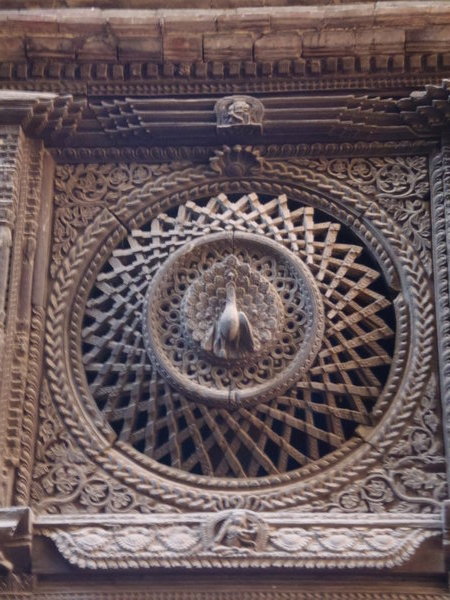 The famous carved Peacock Window.