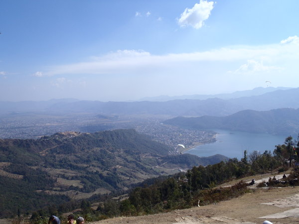 The view from the paragliding launch point