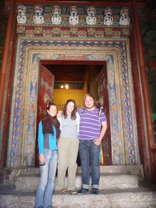 Me, Fay and Az at the doorway to the palace.
