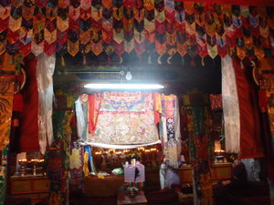 Inside the nunnery in Lhasa.