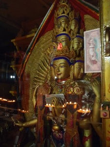 A Buddha statue inside the nunnery.