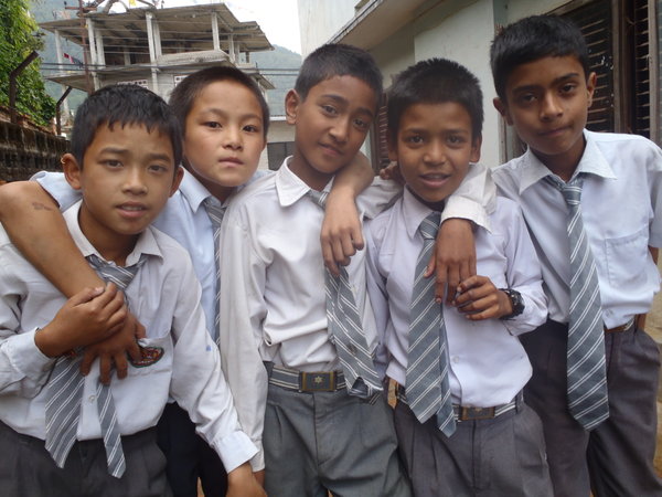 A group of class 6 boys.