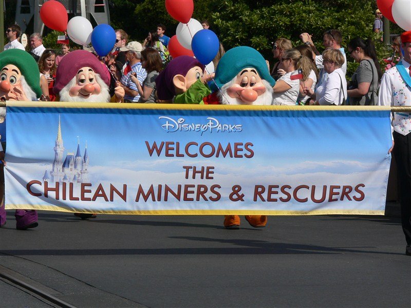 Chilean Miners parade at Magic Kingdom