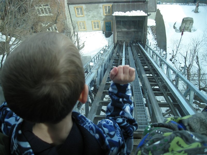 Looking down the Funicular