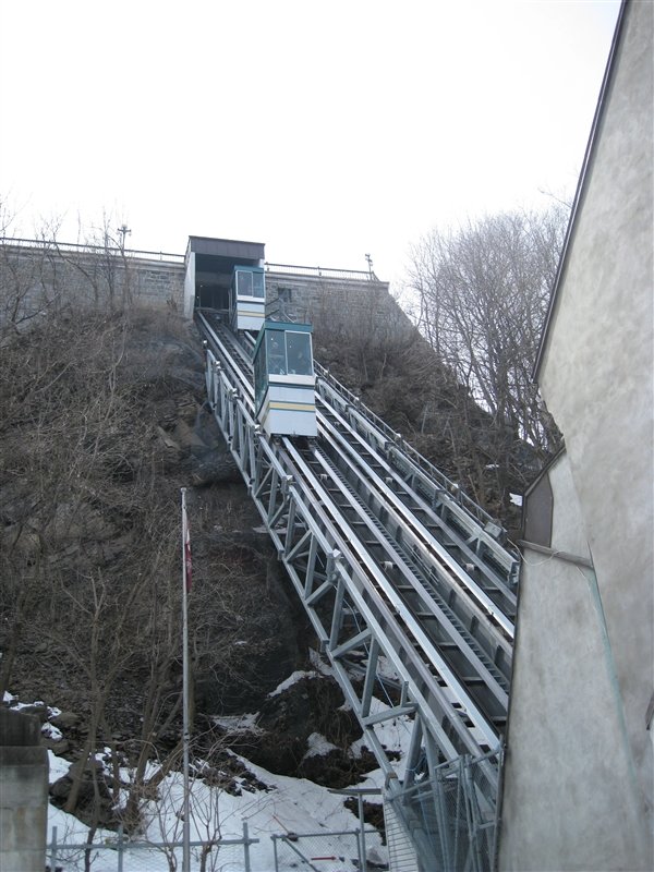 View of the funicular from below 