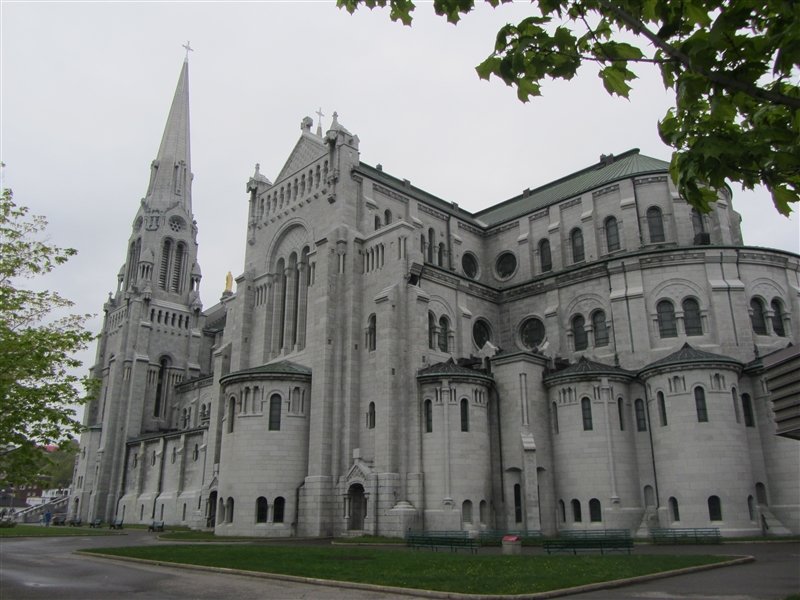 view of the church from the side/rear