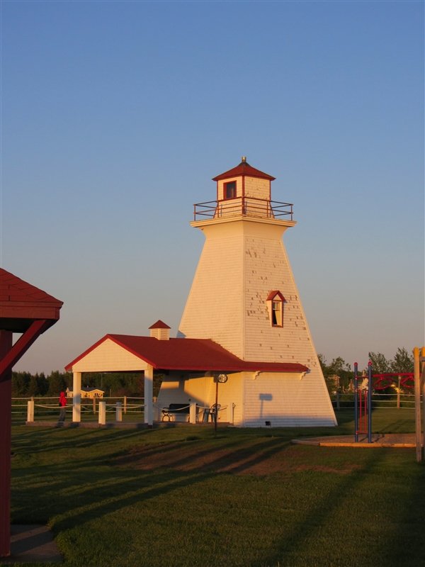 Decorative lighthouse in the Caraquetcottage  playground
