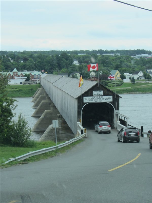Longest covered bridge at Hartland, NB