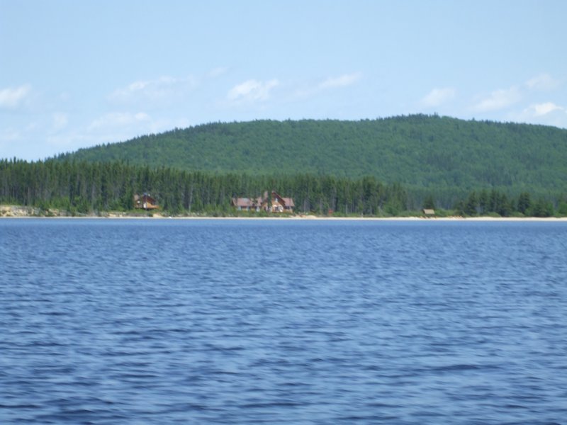 View of the lodge from the lake