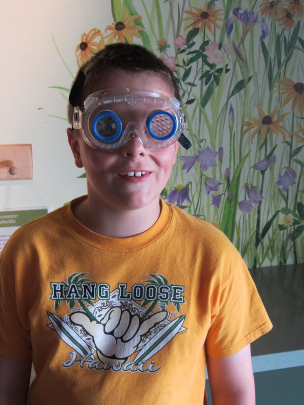 Paul with bbug goggles at Science North
