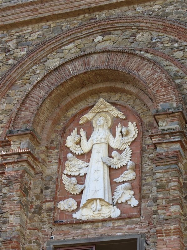 detail of sculpture on church