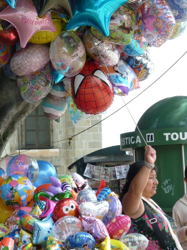 Balloons for sale, Oaxaca City