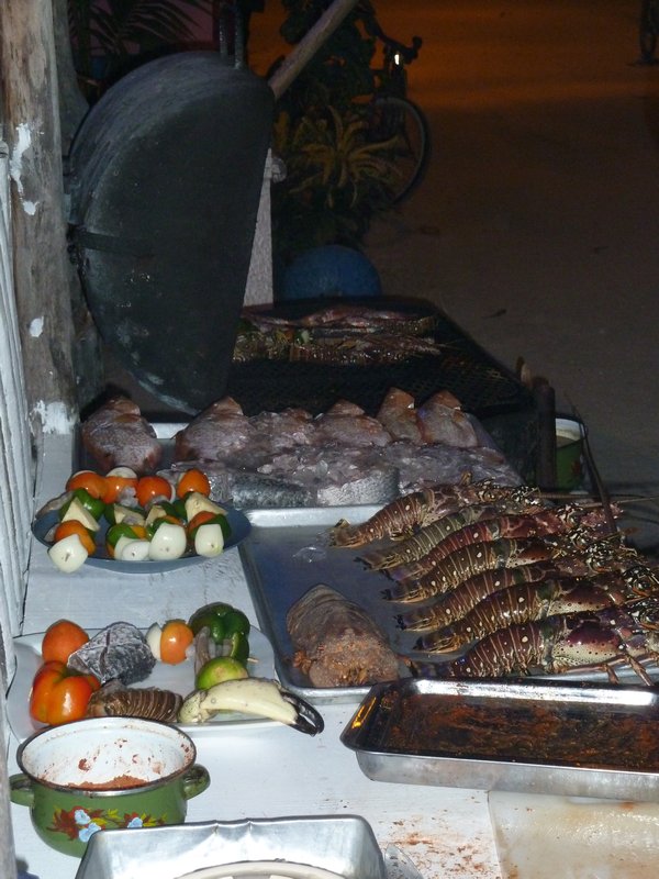The 'Menu' at a restaurant down the road..... Fresh everyday, and cooked on a drum BBQ....MMMmmmmmmm!