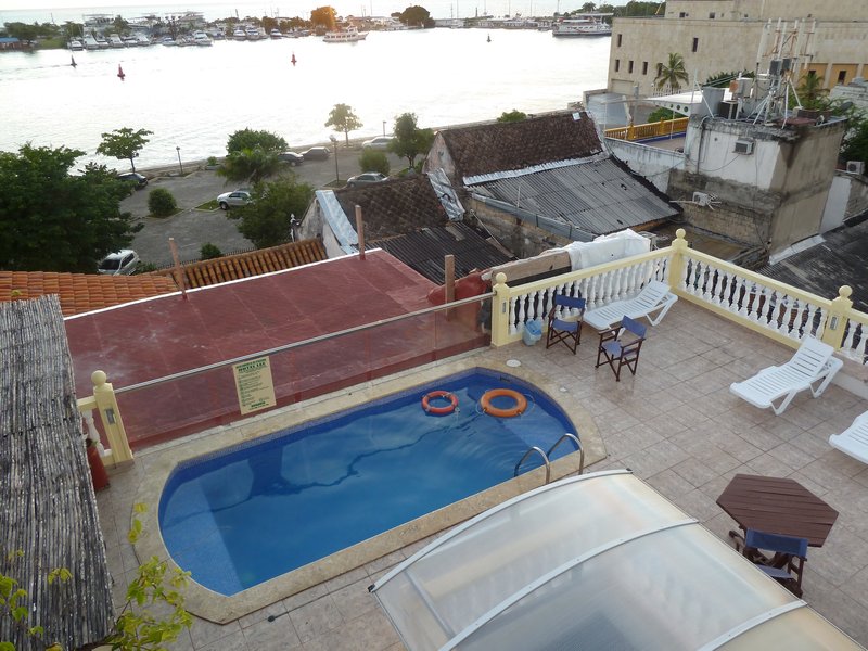 The roof terrace pool