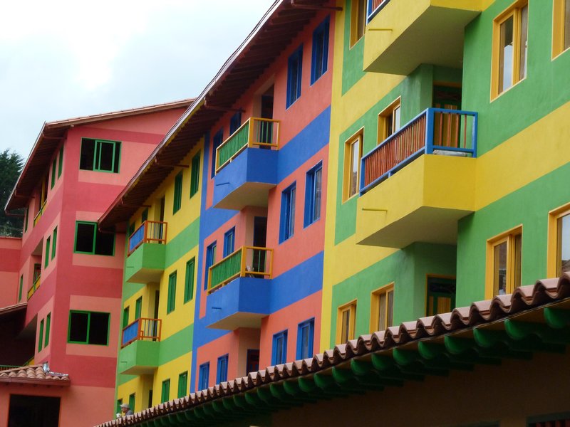 Colourful flats of Guatape