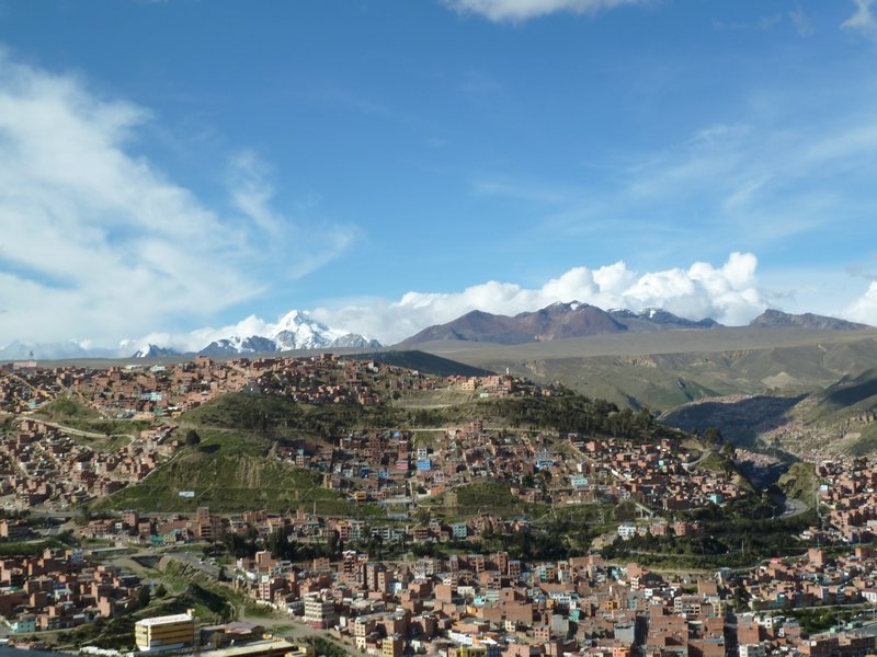 La Paz from the top of the valley
