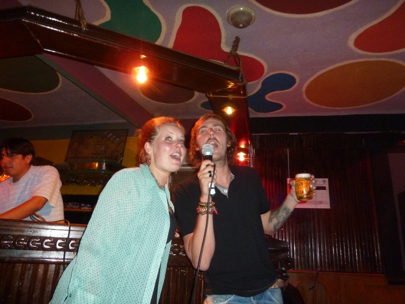 A spot of karaoke with Helen