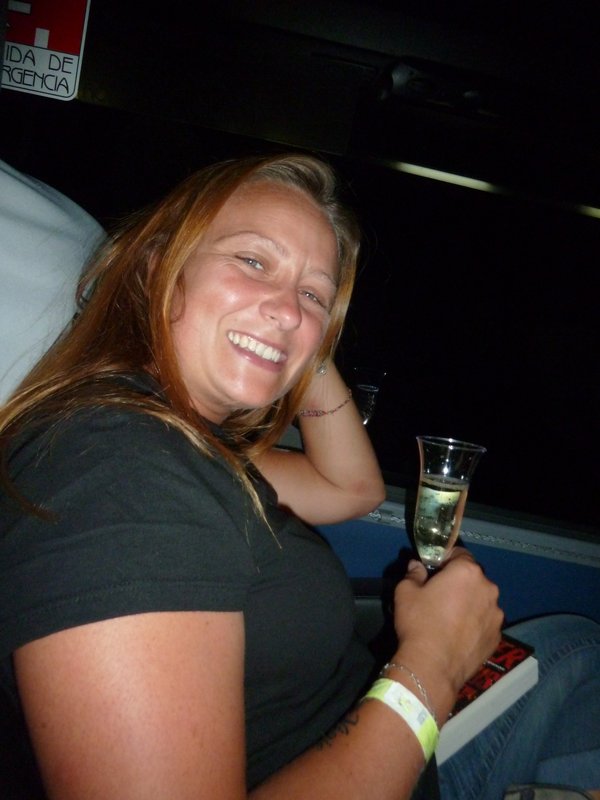 Donna loving the bubbly!!