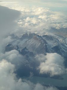 Torres del Paine National park from the air1