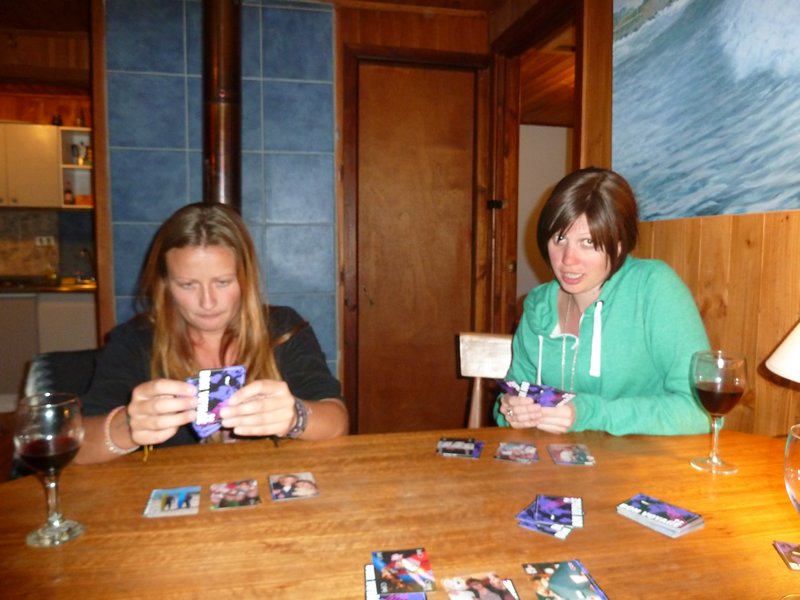 the girls hustling me at cards...