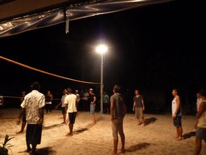 Some post dinner Volleyball