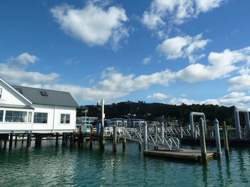 Looking back from the boat towards Paihia
