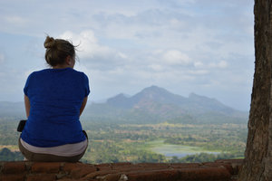 Donna enjoying the scenery from the top of Sigiriya Rock
