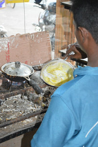 Hoppers from street vendor, Sigiriya