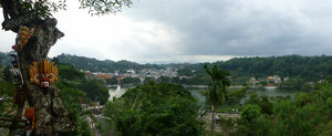 looking down at Kandy Town
