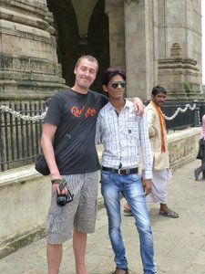 Posing for a snap with a random that's way cooler than me!