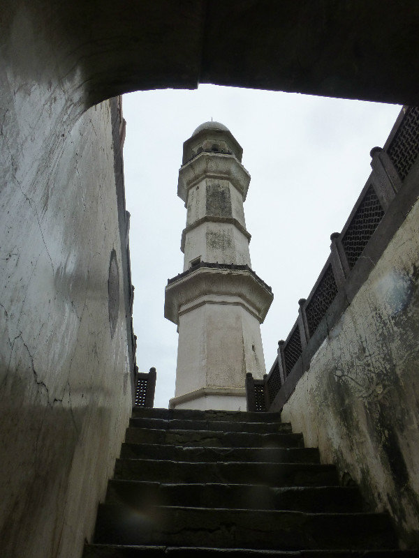 Looking up at a minaret