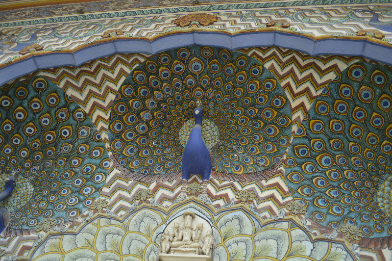 Detailed Peacock Doorway