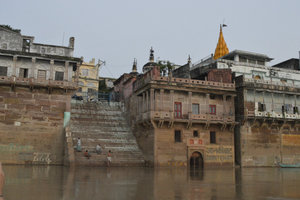 Varanasi builings from the boat