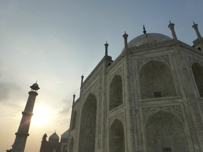 Sun hitting the Taj