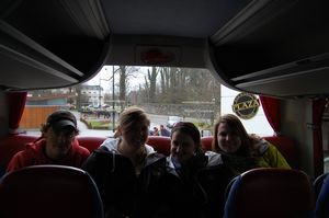 On the tour bus