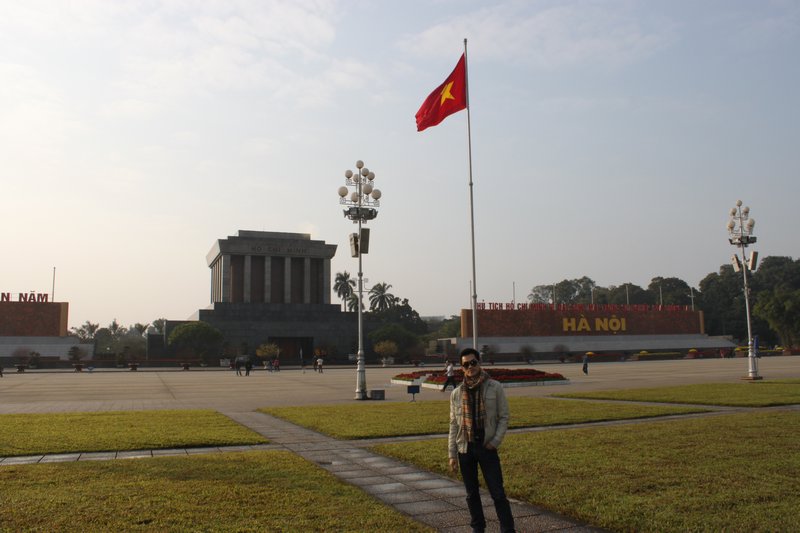 Trung at Ho Chi Minh Mausoleum