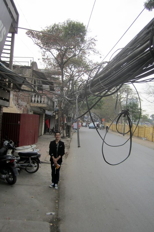 Careful on the street wires!