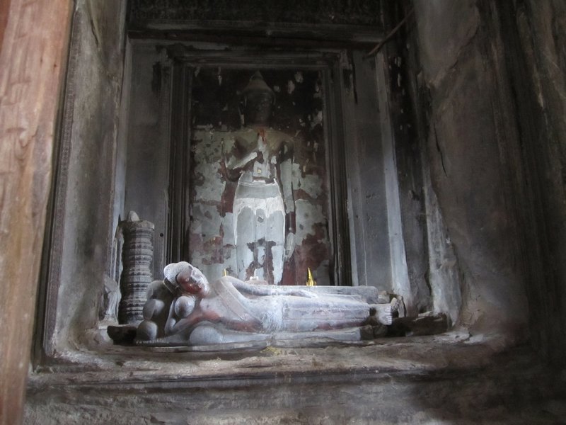 The buddha at the centre of Angkor Wat