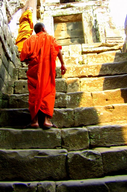 Monk at Bayon that Trung and I talked to