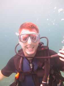 The moment I earned my Advanced PADI certificate!