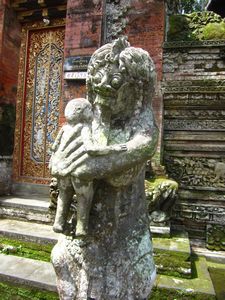 Terrifying Monkey Temple Sculpture..