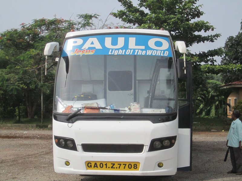 Our bus to Goa. Jesus save us!